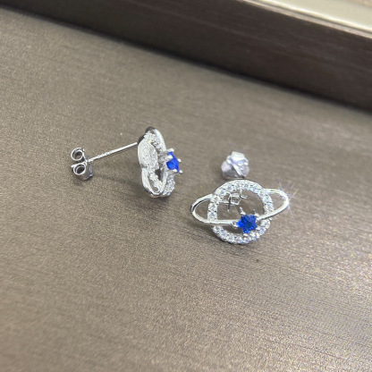 To My Beautiful Granddaughter Moon & Stars Planet Earrings-Jessemade AU