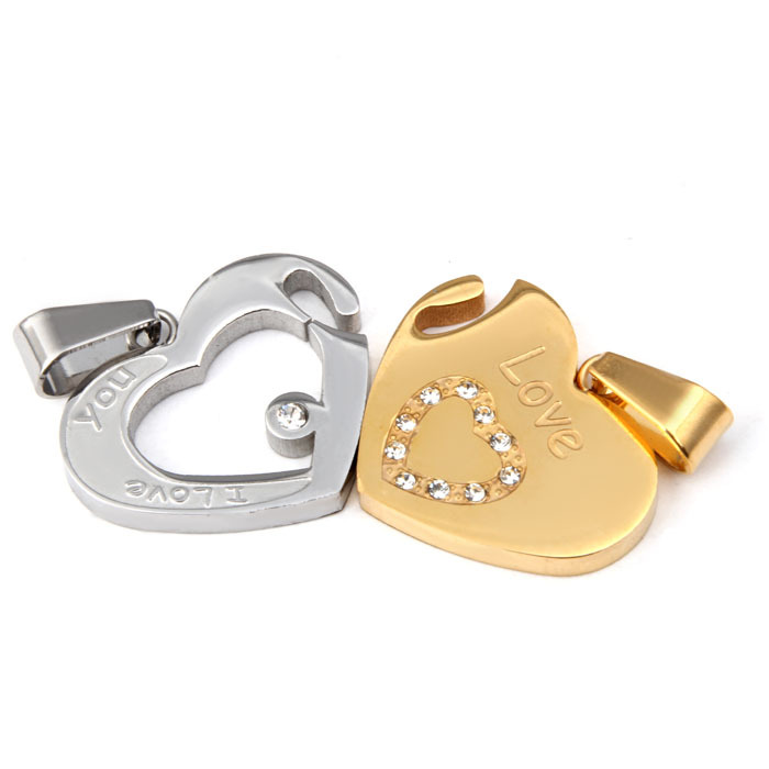 Couple Matching Necklace Double Heart Necklace Friendship Style Valentine's Day Gifts for Couple-Jessemade AU