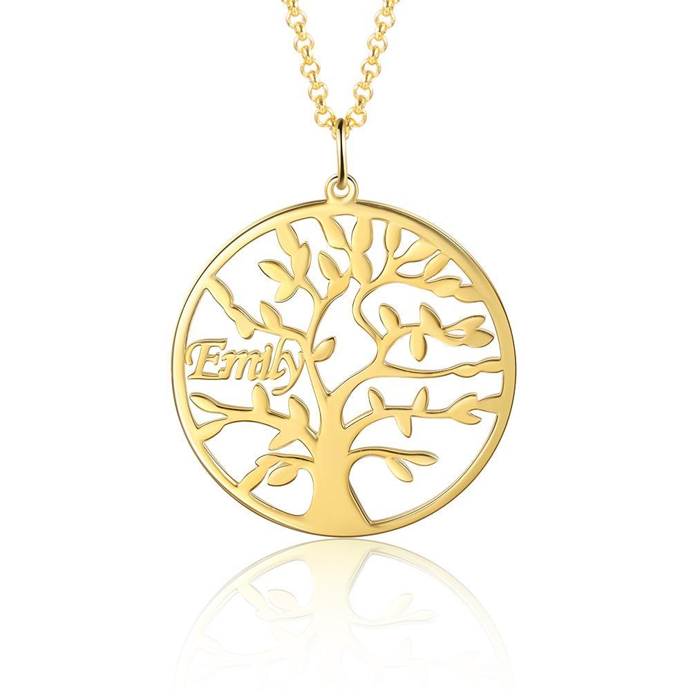 Personalised Family Tree Name Necklace Custom 1 Name Family Necklace-Jessemade AU