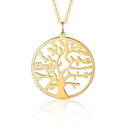 Personalised Family Tree Name Necklace Custom 1 Name Family Necklace-Jessemade AU