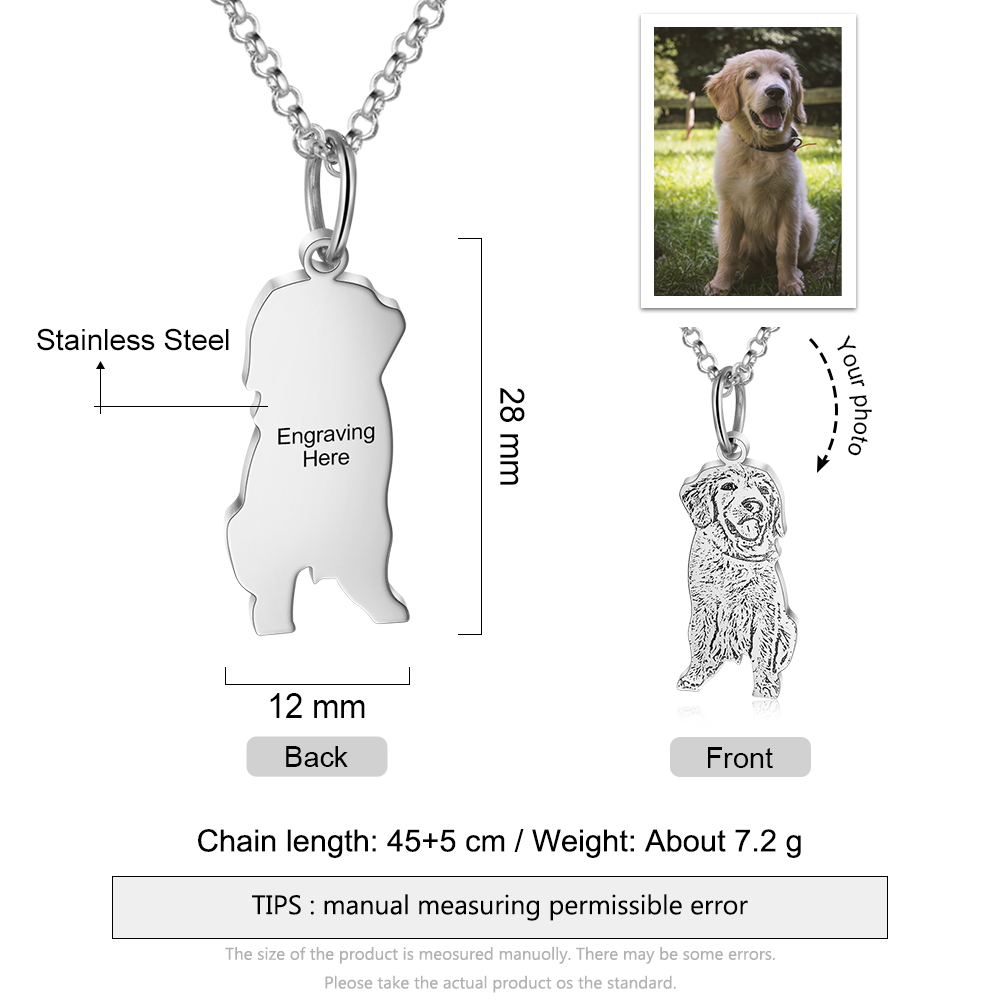 Personalised Pet Gift Custom 1 Pet Photo Necklace Gifts For Her-Jessemade AU