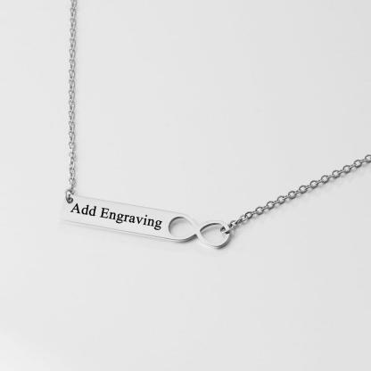 Engrave Name Personalised Custom Name Infinity Necklace-Jessemade AU