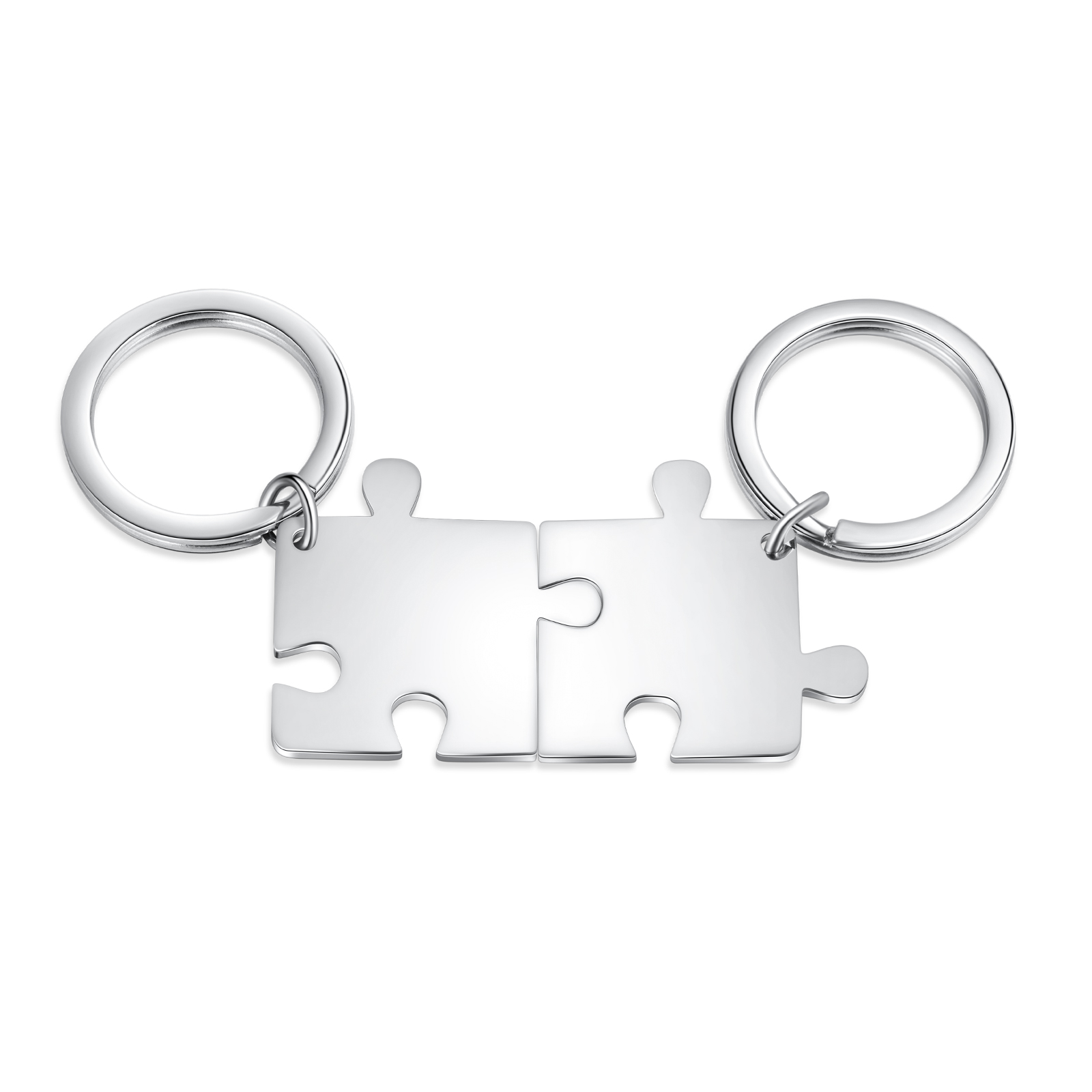 Personalised Puzzle Couple Keychain Set Engrave 2 Names & Date Keyring Infinity Love Matching Couple Gifts-Jessemade AU