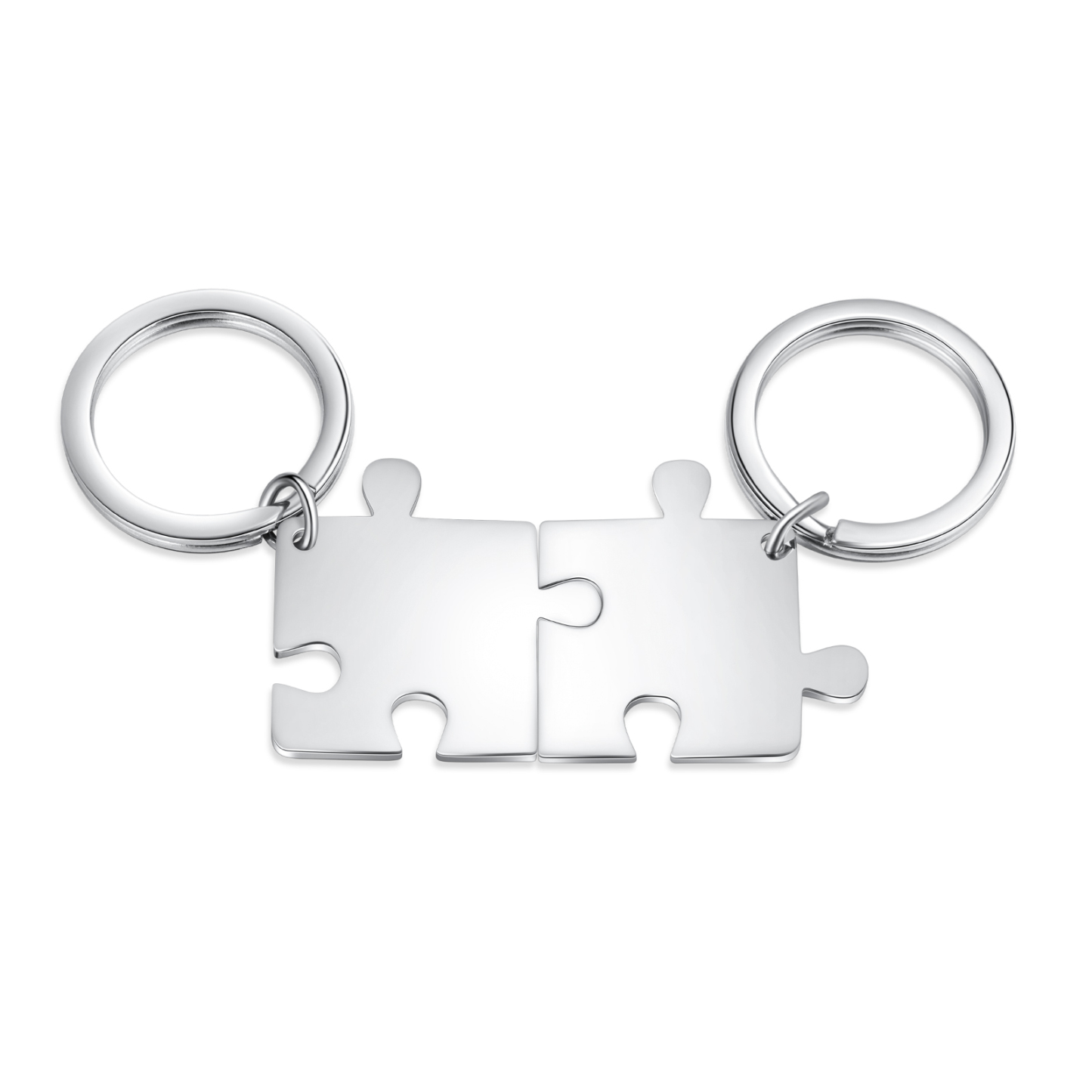 Personalised Puzzle Couple Keychain Set Engrave 2 Names & Date Keyring Infinity Love Matching Couple Gifts-Jessemade AU