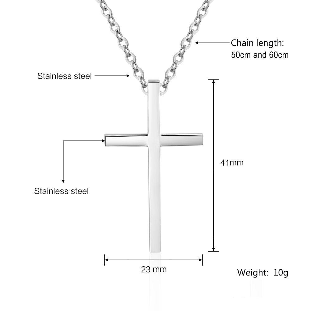 Confirmation Gift Cross Pendant Necklace for Women Men Engraved Name Customised Necklace-Jessemade AU