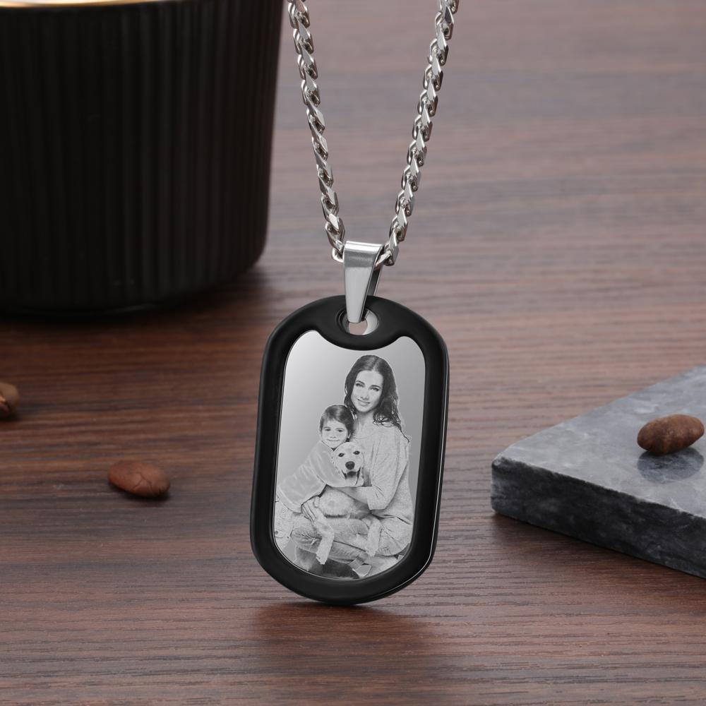 Personalised Date Necklace Custom 1 Photo Necklace Gifts For Him-Jessemade AU