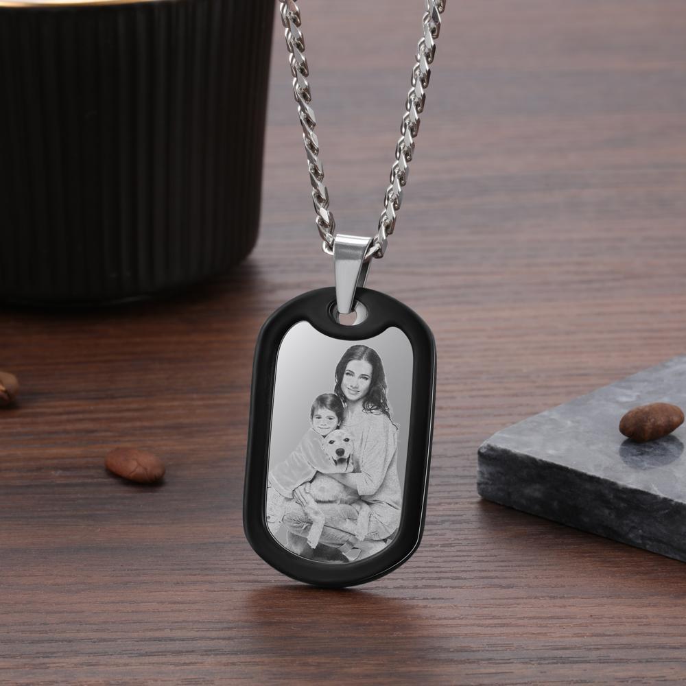 Personalised Date Necklace Custom 1 Photo Necklace Gifts For Him-Jessemade AU