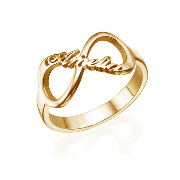 Personalised Infinity Ring Custom 1 Name Ring Best Gift For Women-Jessemade AU