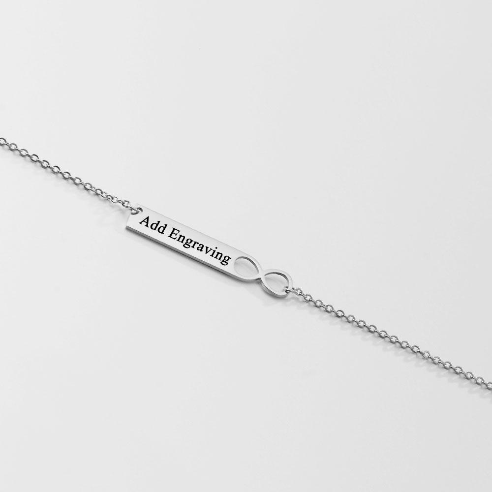 Engrave Name Personalised Custom Name Infinity Necklace-Jessemade AU