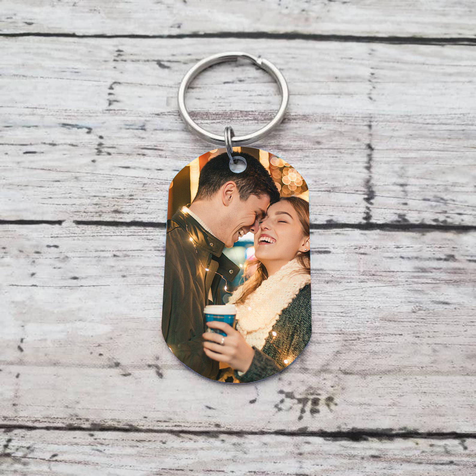 Personalised Couple Photo Keychain Custom 2 Names & Text & Year Keyring Pinky Swear Special Gifts-Jessemade AU