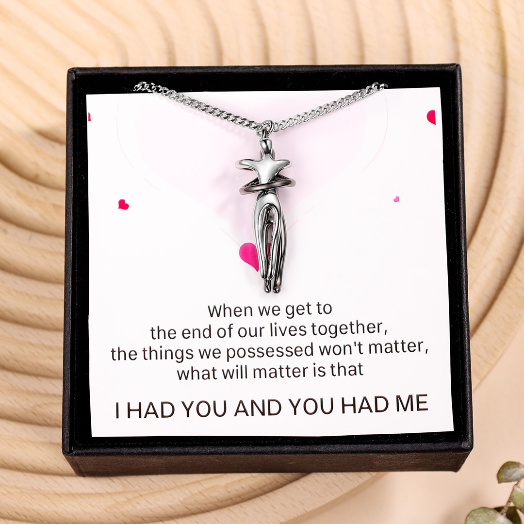Couple Hug Necklace Valentine's Day Gifts for Couple-Jessemade AU