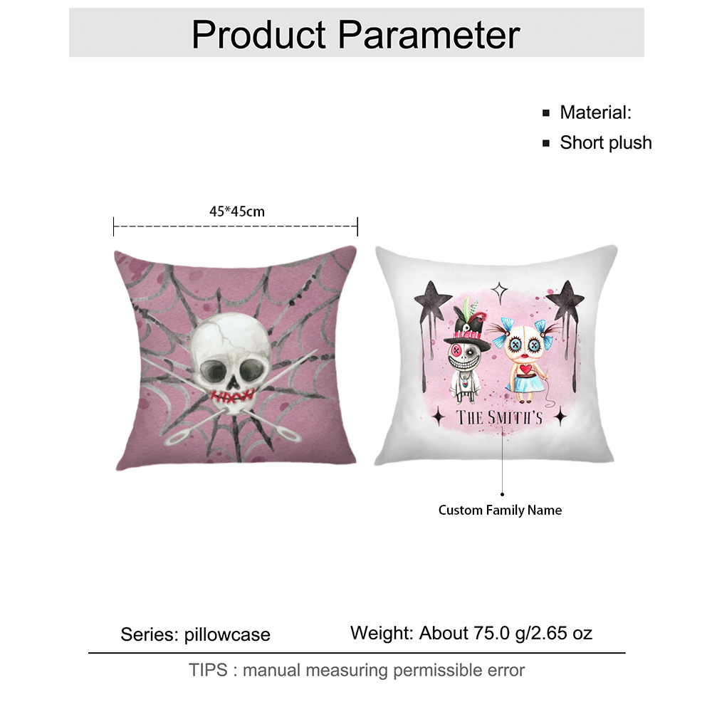 Halloween Gifts Pillowcase Personalised Name Skull Pillow Cover for Kids-Jessemade AU