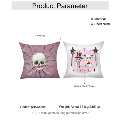 Halloween Gifts Pillowcase Personalised Name Skull Pillow Cover for Kids-Jessemade AU