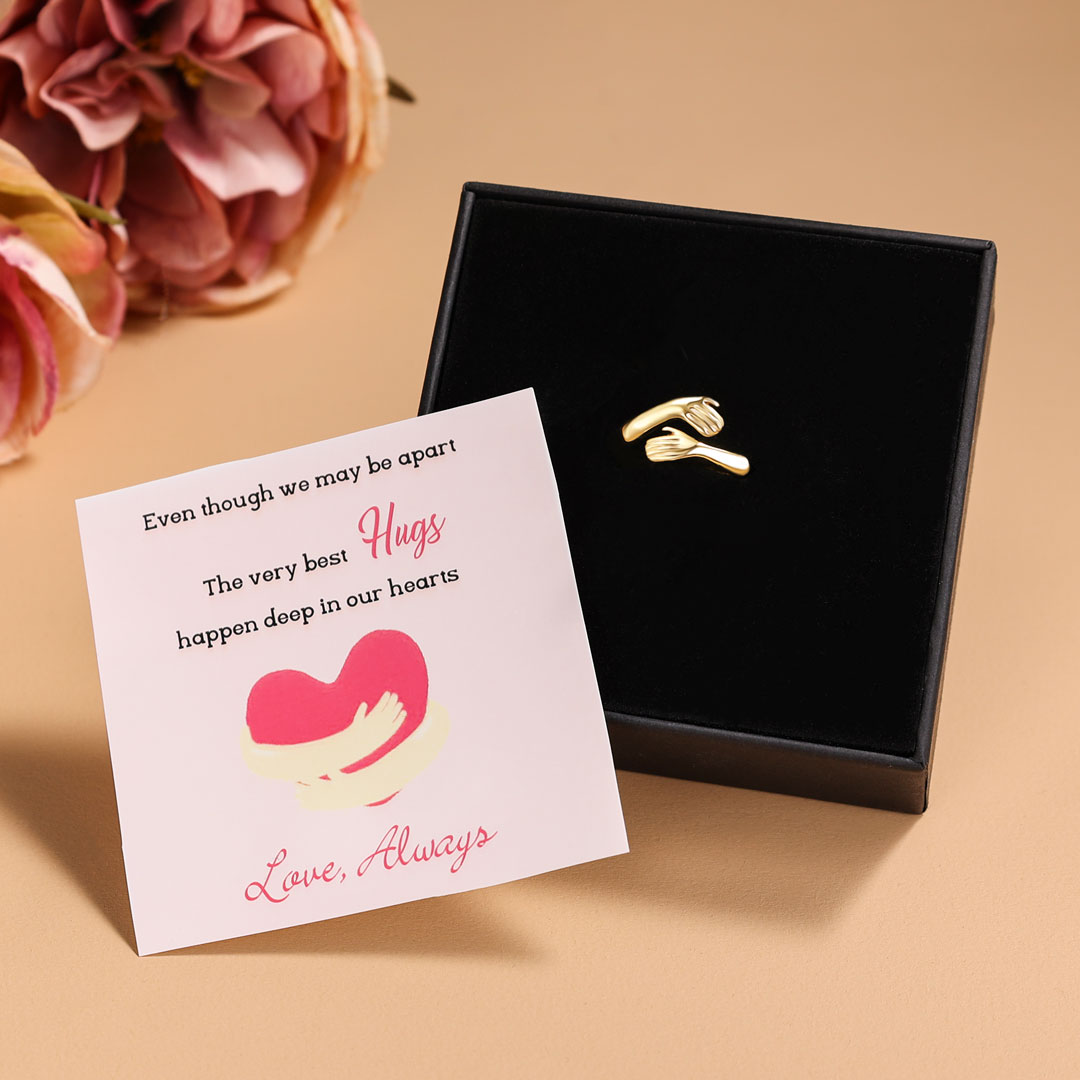 Valentine's Day Gift Hug Ring Couple Love Hugging Rings-Jessemade AU
