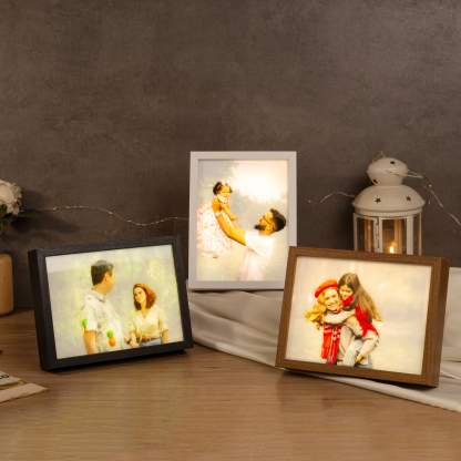 Personalised Photo Frame Night Light Changeable Colour Lamp Home Decor Personalised Gifts for Family Friends-Jessemade AU