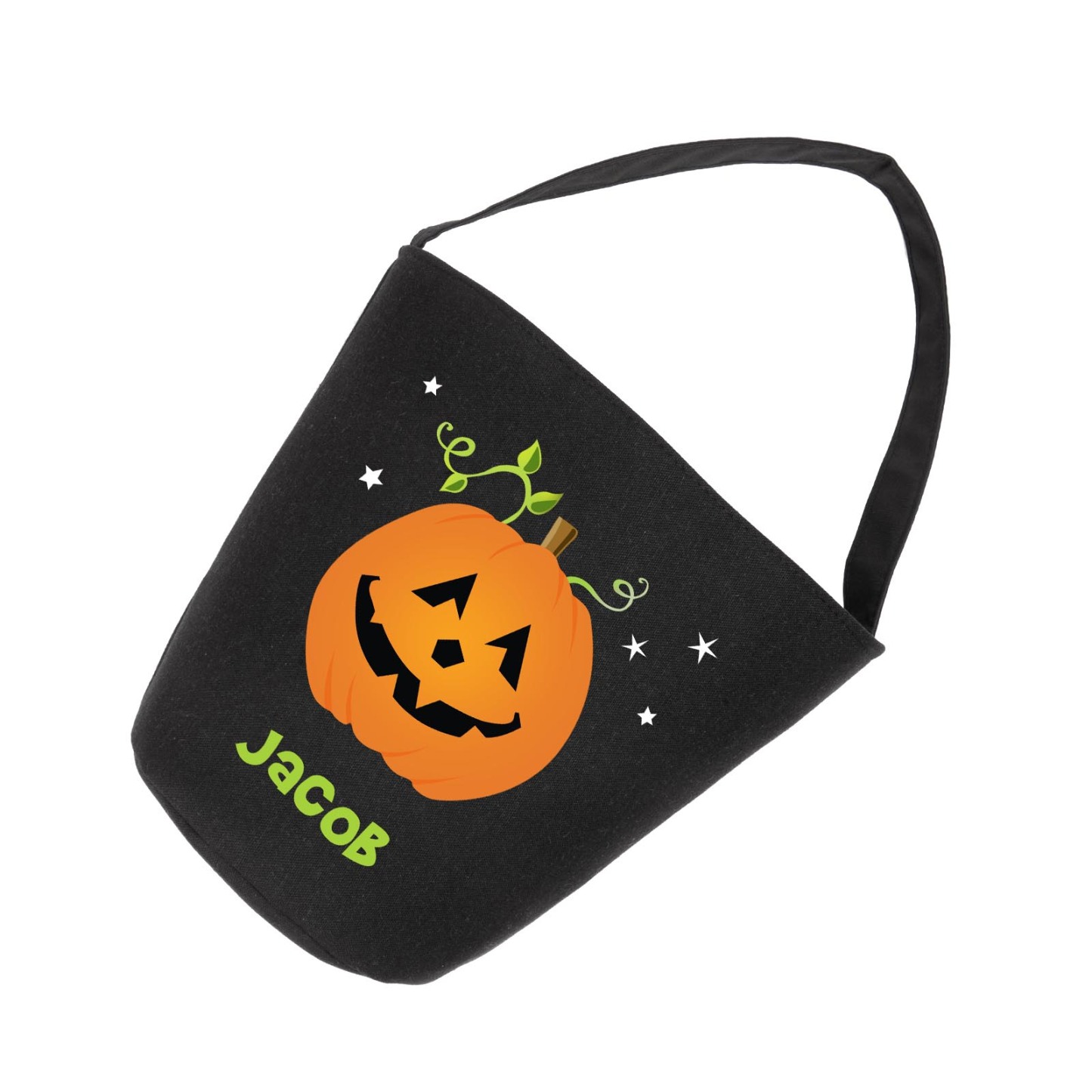 1 Name - Personalised Halloween Tote Bags Bucket Bag Halloween Trick or Treat Candy Bags for Children-Jessemade AU