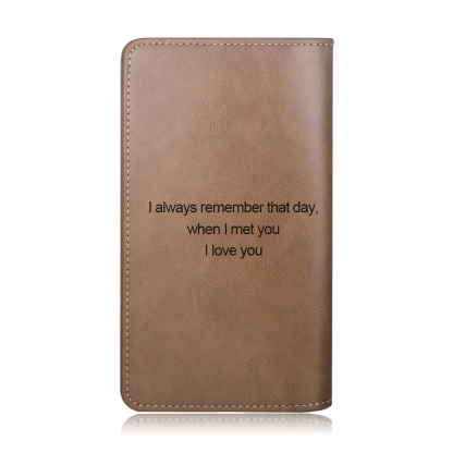 Personalised Leather Wallet Engraved Photo Long Purse Gifts For Men-Jessemade AU