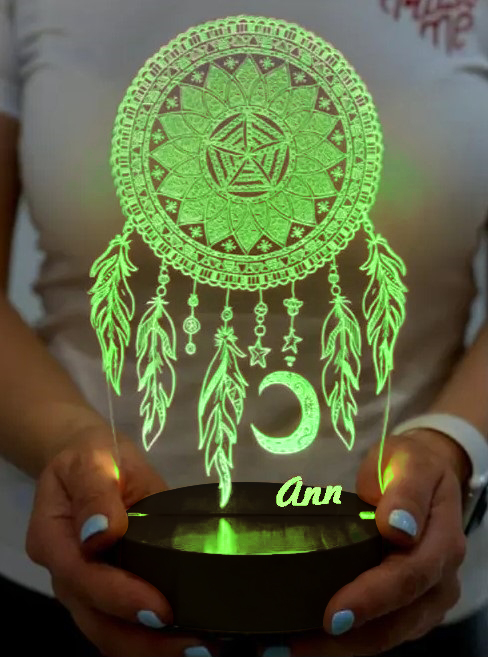 Personalised Dream Catcher Night Light Custom Name Gifts For Kids-Jessemade AU