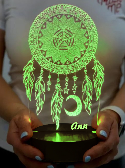 Personalised Dream Catcher Night Light Custom Name Gifts For Kids-Jessemade AU