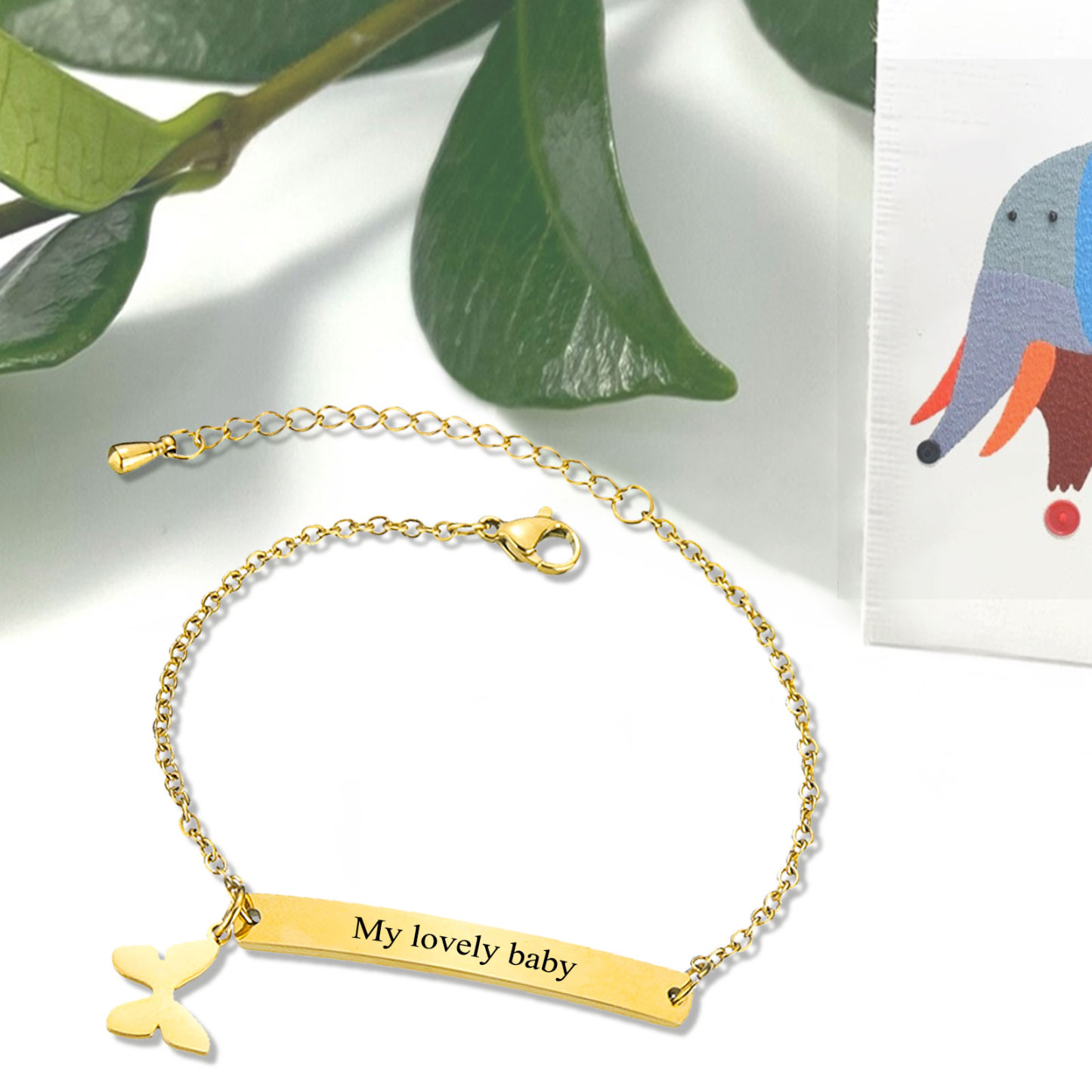 Custom 1 Name Bracelet Personalised Butterfly Bracelet Love Gifts For Her-Jessemade AU