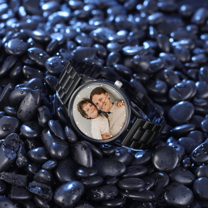 Personalised Photo Watch Custom 1 Photo Watch Band Mechanical Watch Gifts for Him-Jessemade AU