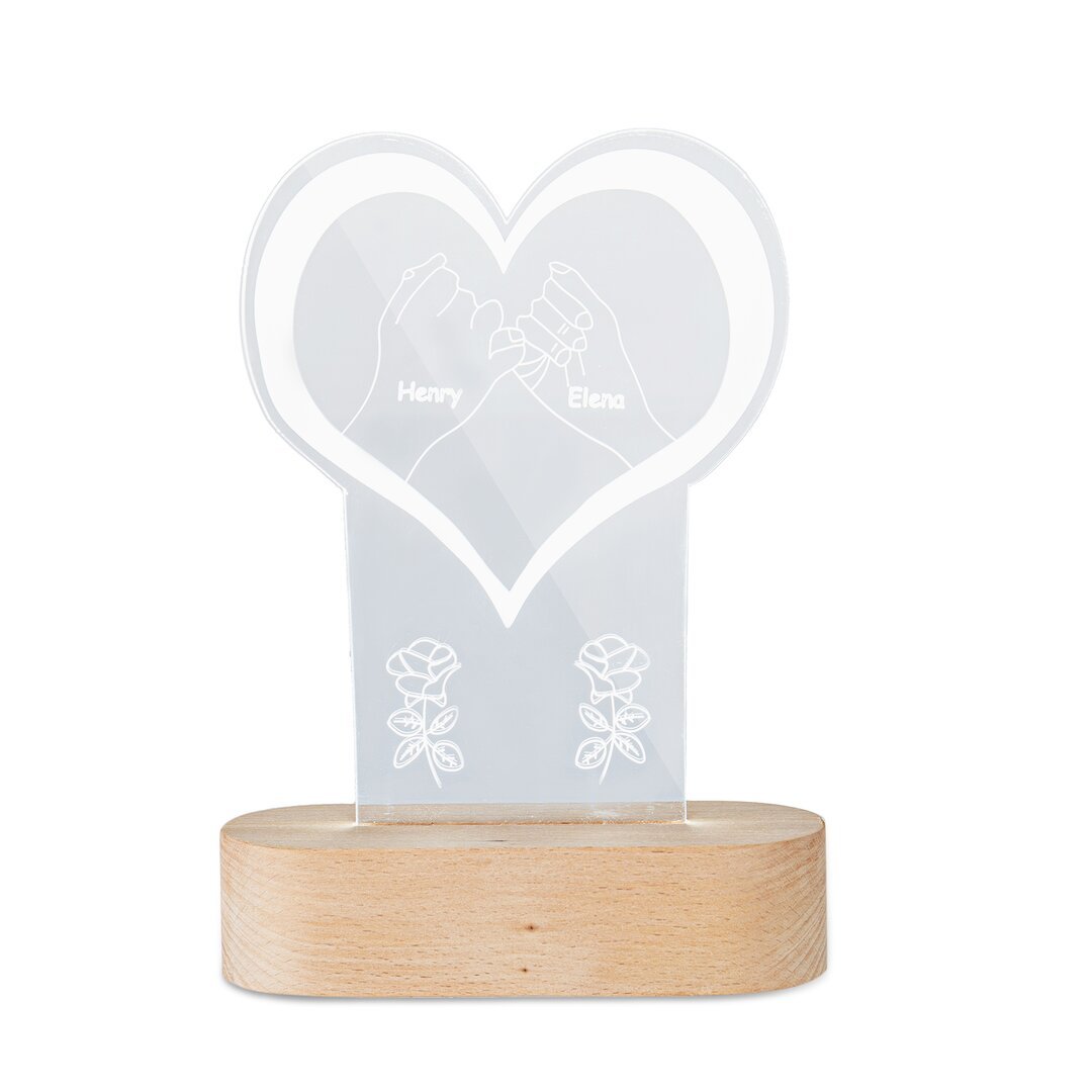 Customised heart-hands Night Light Home Decoration Gifts-Jessemade AU