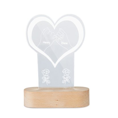Customised heart-hands Night Light Home Decoration Gifts-Jessemade AU