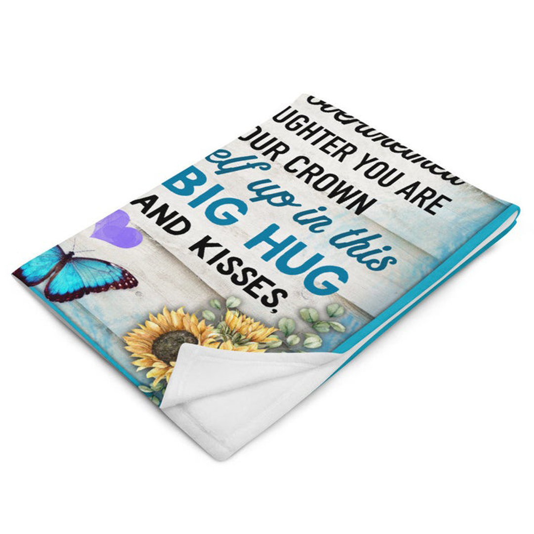 To My Daughter Straighten Your Crown Flannel Blanket-Jessemade AU