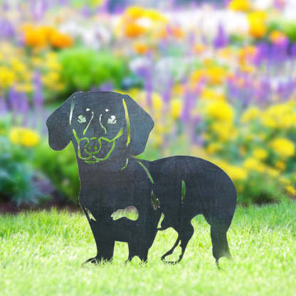 Dachshund Metal Dog Silhouette Garden Yard Decoration-Jessemade AU