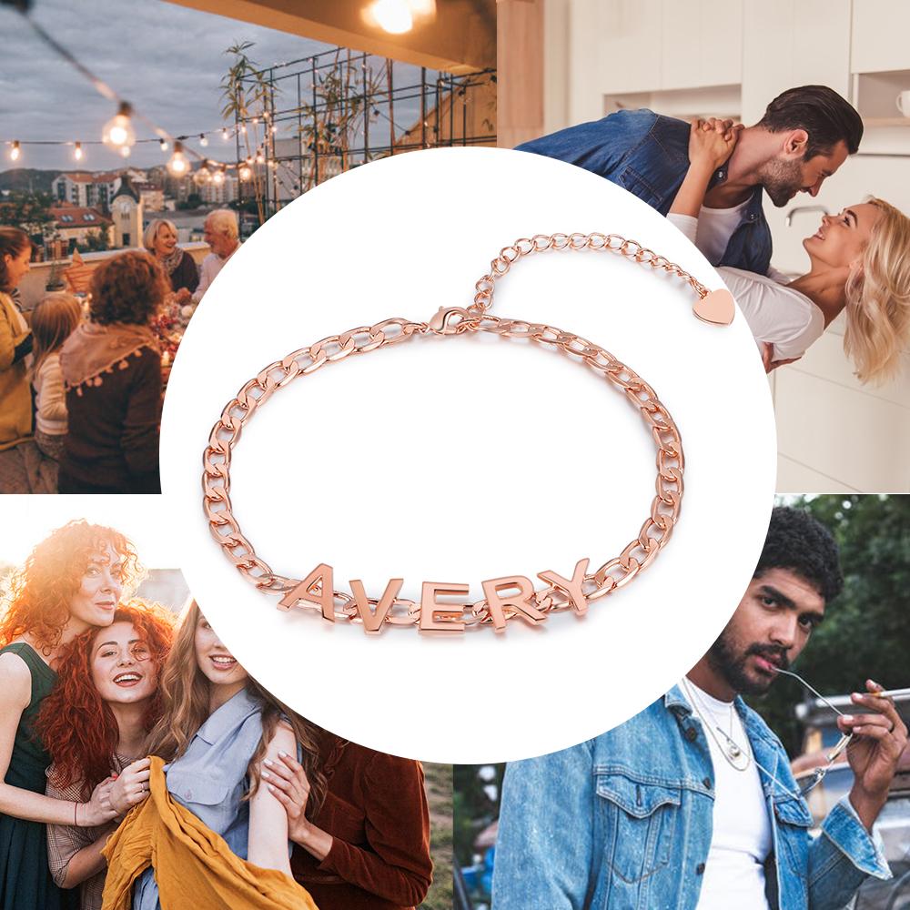 Personalised Bracelet Custom 1 Name Bracelet Gift For Women-Jessemade AU