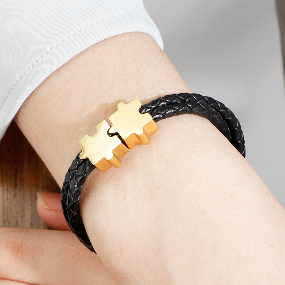 Personalised Braided Rope Men's Bracelet With 2 Names Gift For Father-Jessemade AU