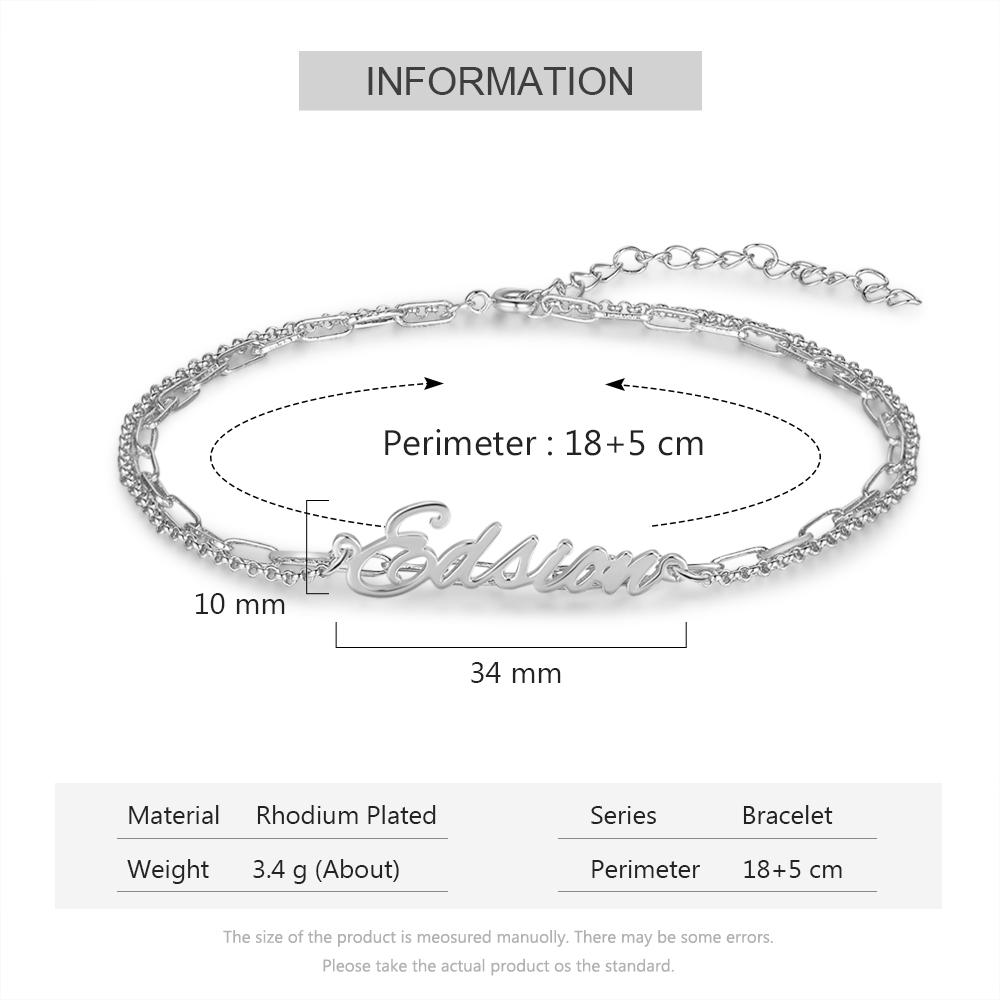 Personalised Bracelet Custom 1 Name Bracelet Gift For Women-Jessemade AU