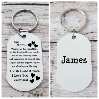 Personalised Text Keychain Gift for Mum/Mom - Thank You For Everything, For The Kindest Things You Do-Jessemade AU