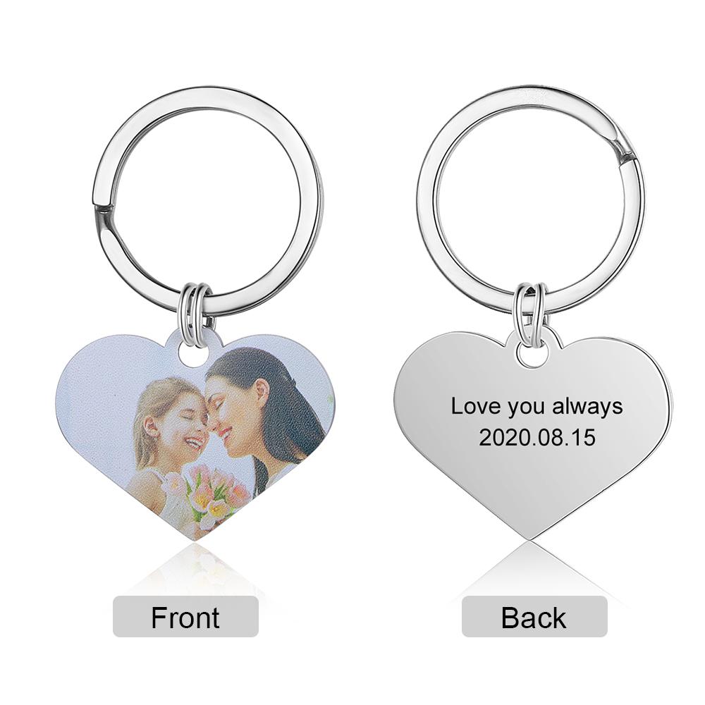 Personalised Keychain Engraved Photo Keychain Gifts For Her-Jessemade AU