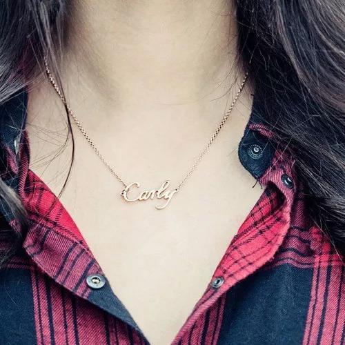 Personalised Necklace Custom 1 Name Necklace Gift For Women-Jessemade AU