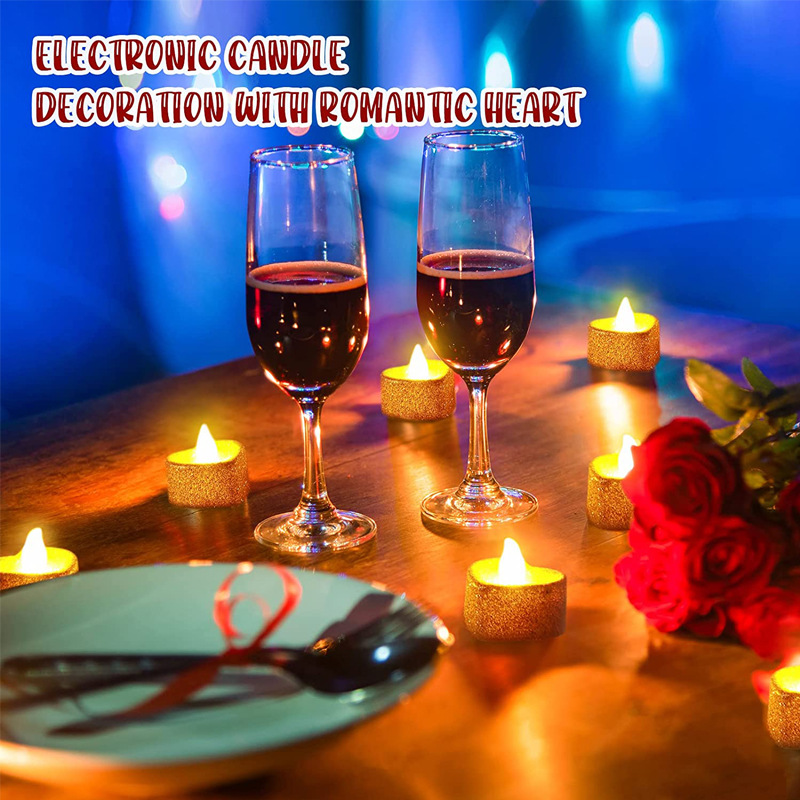 Electronic Candle Heart-Shaped Night Light LED Romantic Decorations-Jessemade AU