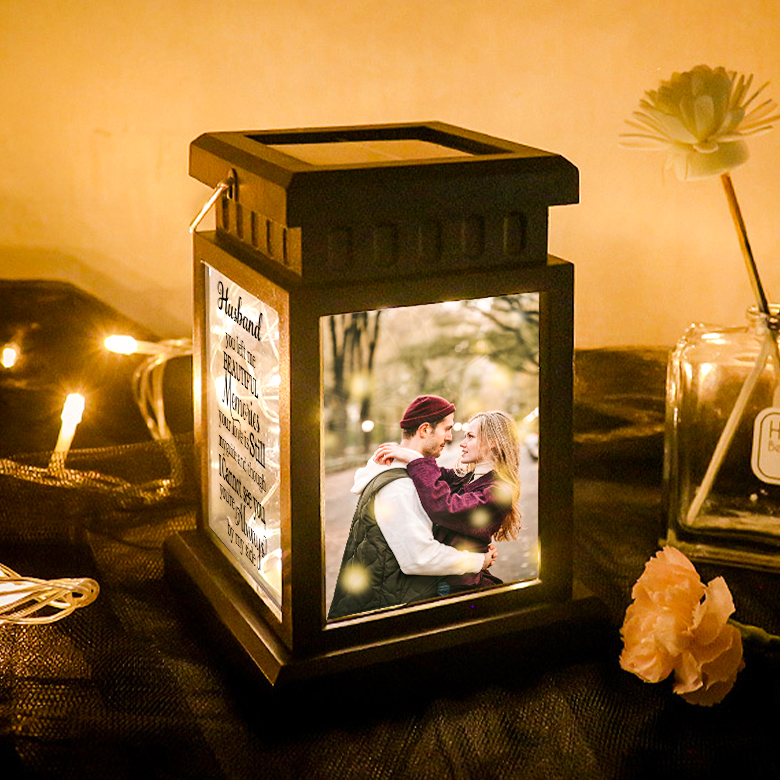 Personalised Photo Lantern Lamp Loss of Husband Memorial Sympathy gift-Jessemade AU