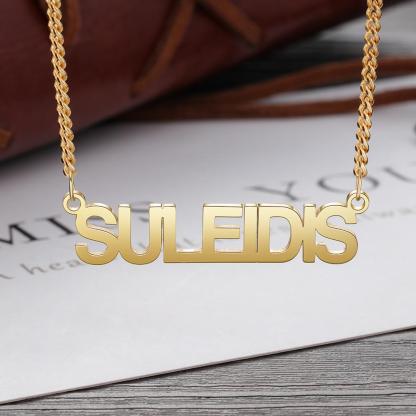 Personalised Necklace Custom 1 Name Necklace Gift For Man-Jessemade AU