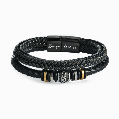 To My Brother Bracelet Leather Braided Bracelet - Never Forget How Much I Love You-Jessemade AU