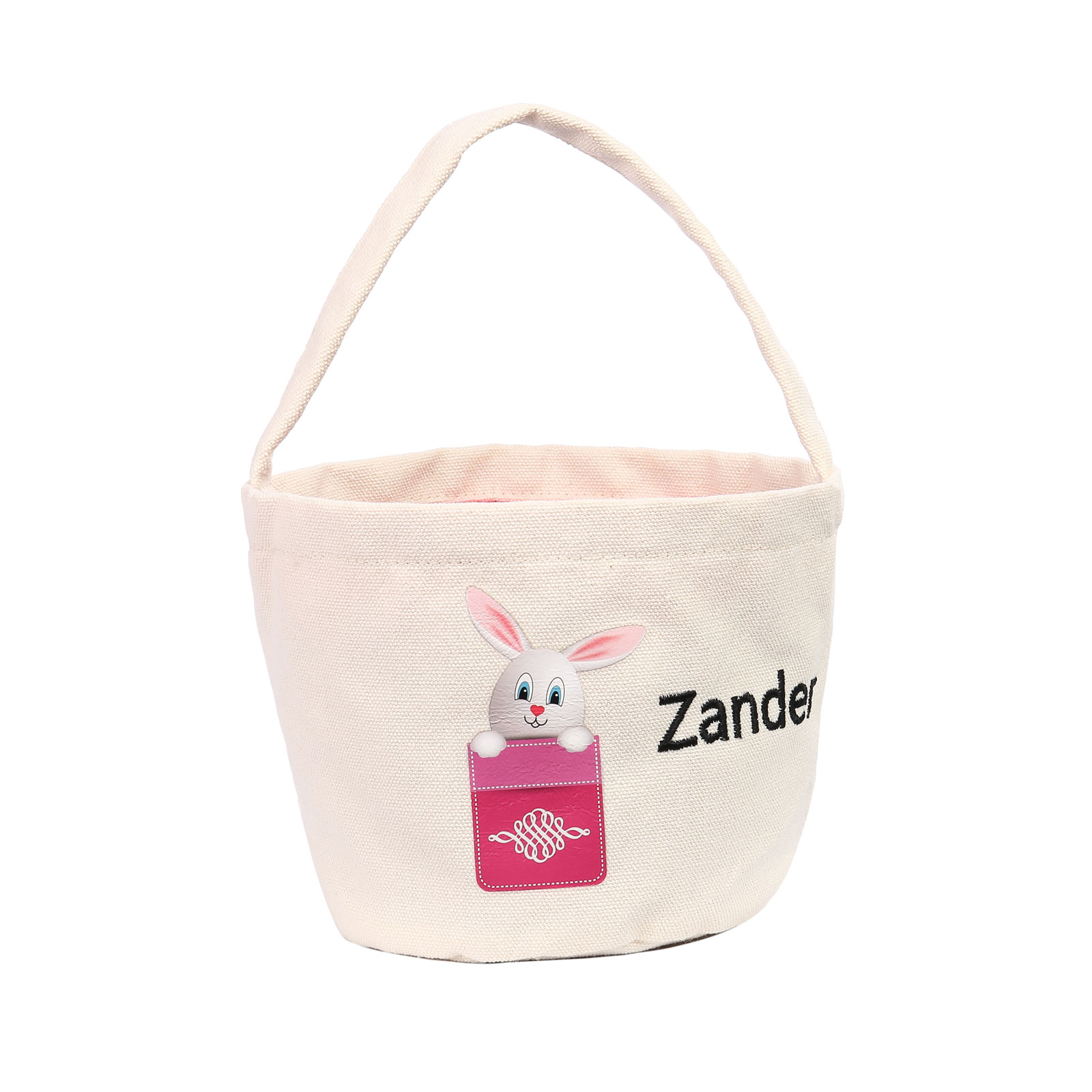 Personalised Bunny Tote Bag Custom Name Bunny Basket Bucket Bag Easter Gift for Him/Her-Jessemade AU
