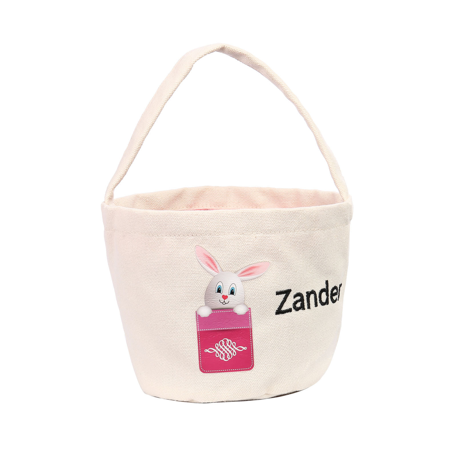 Personalised Bunny Tote Bag Custom Name Bunny Basket Bucket Bag Easter Gift for Him/Her-Jessemade AU