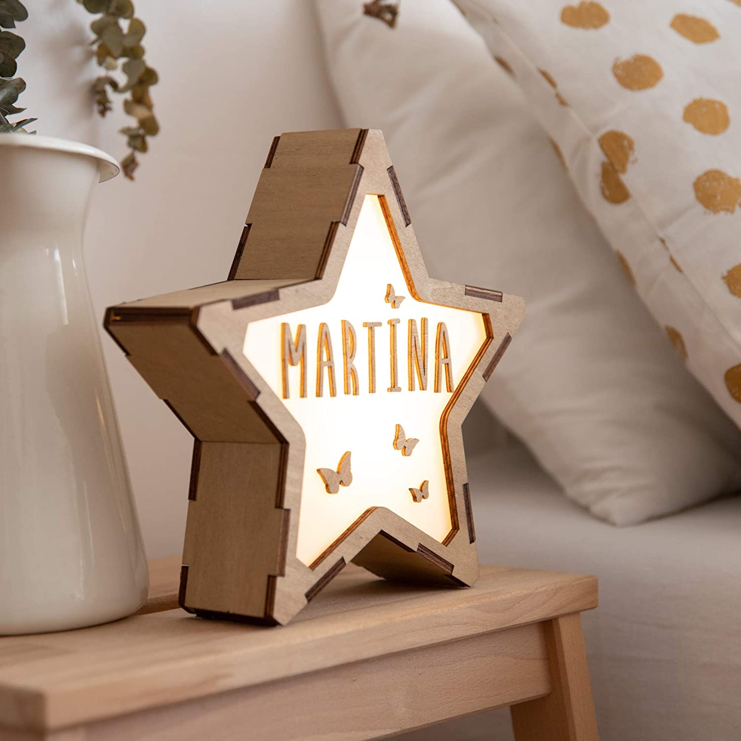 Custom Name Kawaii Star Night Light Home Decoration-Jessemade AU