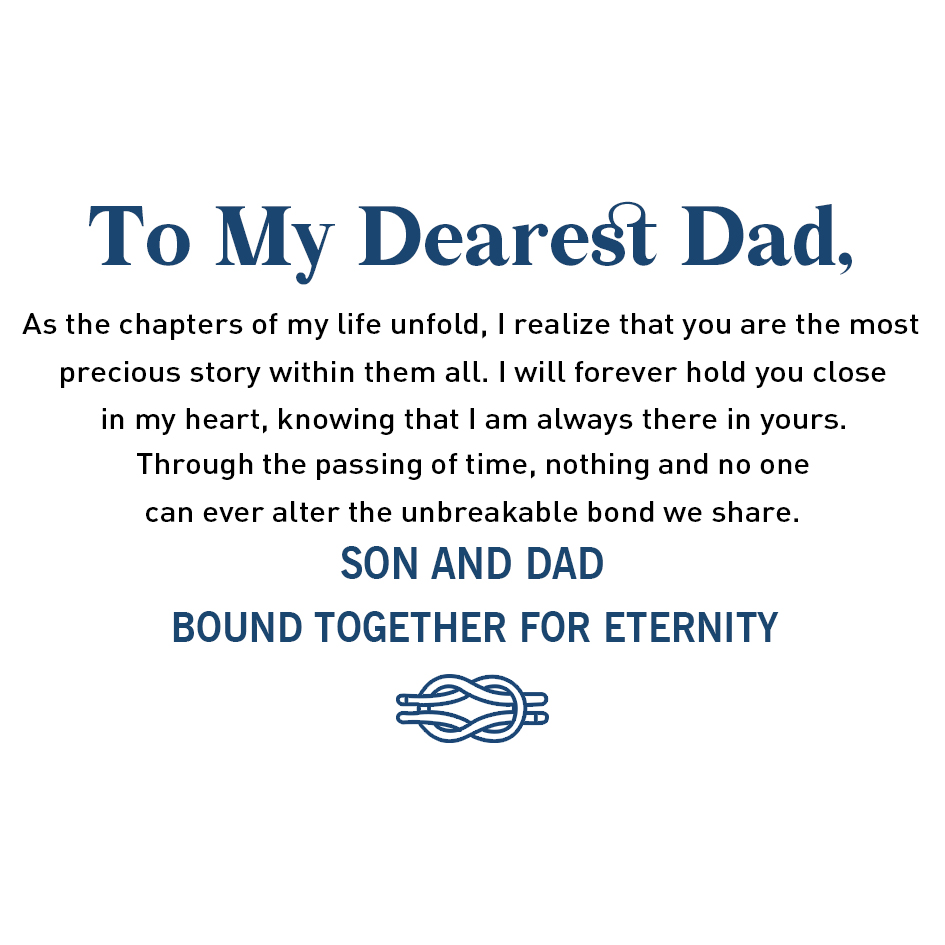To My Dearest Dad Bracelet Leather Knot Bracelet "Son And Dad Bound Together For Eternity" Father's Day Birthday Gift -Jessemade AU