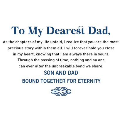 To My Dearest Dad Bracelet Leather Knot Bracelet "Son And Dad Bound Together For Eternity" Father's Day Birthday Gift -Jessemade AU