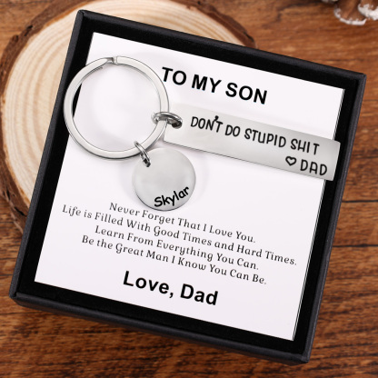 Don't Do Stupid Keychain Personalised Name Gifts for Kids-Jessemade AU