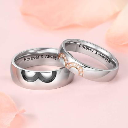 Personalised Couple Ring Engrave Love Message Matching Rings Gift for Couple Friends BBF-Jessemade AU