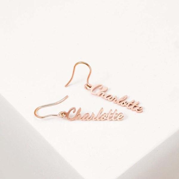 Personalised Name Drop Earrings Gifts for Her-Jessemade AU