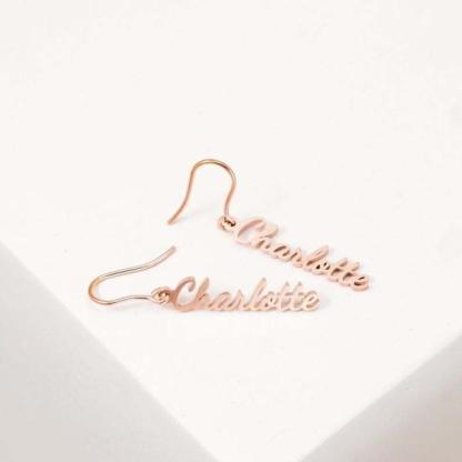 Personalised Name Drop Earrings Gifts for Her-Jessemade AU