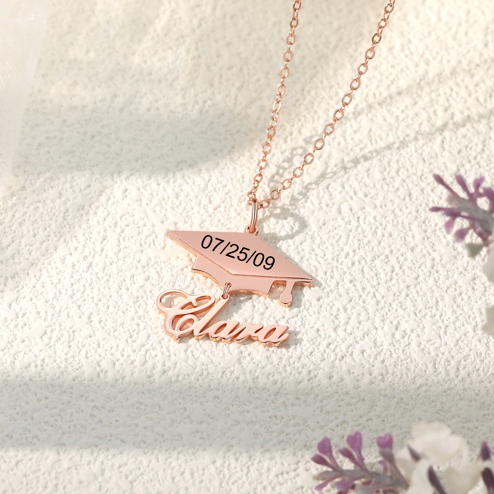 Personalised Graduation Name Necklace Bachelor Cap Necklace-Jessemade AU