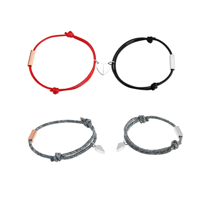 Personalised Matching Braided Couple Bracelets Custom Names Magnetic Bracelets Valentine's Day Gifts for Couple-Jessemade AU